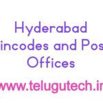 Hyderabad Pincodes and Post Offices
